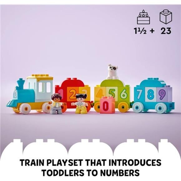 My First Number Train Toy with Bricks for Learning Numbers - Picture 2 of 7